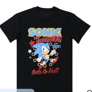 Sonic the Hedgehog “Gotta Go Fast!” Graphic Tee Black Size M NWT